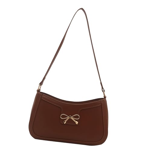 Yooghuge Trendige PU Lederhandtasche Mit Bögen Designs Umhängetasche Zum Verbesserung Ihrer Outfits Für Termine Und Einkaufsspuren Alltagstasche von Yooghuge