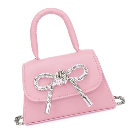 Yooghuge Trendy Bowknot Designs Kleine Handtasche Feste Farbe PU Leder Klappen Umhängetaschen Crossbody Taschen Für Den Täglichen Gebrauch Bowknot Handtasche von Yooghuge