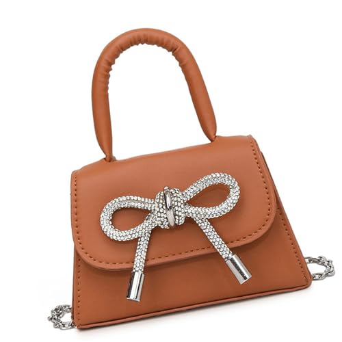Yooghuge Trendy Bowknot Designs Kleine Handtasche Feste Farbe PU Leder Klappen Umhängetaschen Crossbody Taschen Für Den Täglichen Gebrauch Bowknot Handtasche von Yooghuge