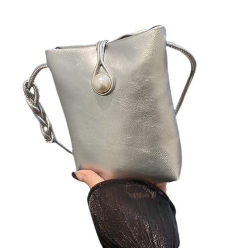 Yooghuge Trendy Braid Schulter Telefontasche Kleine Telefonbeutel PU Leder Crossbody Tasche Casual Everyday Essential Speicher Kompaktes Crossbody Geldbeutel von Yooghuge