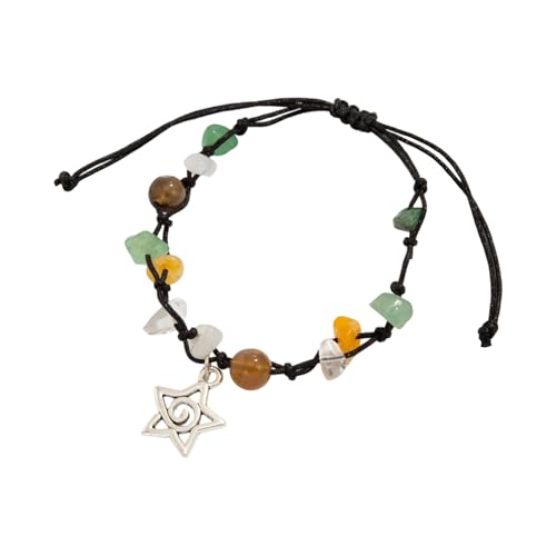 Yooghuge Uniqual Spirals Star Perlen Armband Naturalfarbene Steine ​​Bohemian Inspirierter Schmuck Für Alltägliche Wear Frauen Accessoire Stapelbares Farbenfrohe Edelsteine ​​Armband von Yooghuge