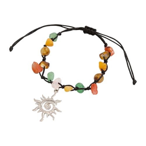 Yooghuge Uniqual Spirals Star Perlen Armband Naturalfarbene Steine ​​Bohemian Inspirierter Schmuck Für Alltägliche Wear Frauen Accessoire Stapelbares Farbenfrohe Edelsteine ​​Armband von Yooghuge