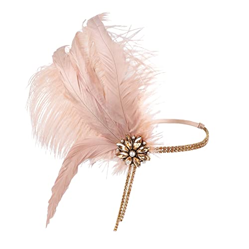 Fascinator Anlasshut Schleier Hut, 20er 50er Jahre Hut, Fascinator Hüte, Haarschmuck Kopfschmuck Für Mädchen Und Frauen mit Stirnbandclip -Netz Blume Kopfstück Cocktail Pillbox Hut von Yookstar