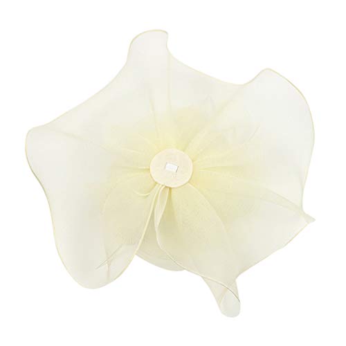 Fascinator Hochzeit Damen Fascinator Hut Blume Mesh Federn Clip Kopfschmuck Haarschmuck für Party Kirche Hochzeit Cocktail Jockey Club Fascinator Mit Stirnbandclip Für Hochzeitsdekorationen von Yookstar