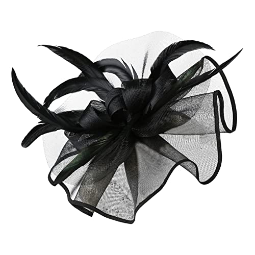 Fascinator Hochzeit Fascinator Hüte für Frauen Pillbox Hut mit Schleier Stirnband und Einer Gegabelten Clip Tea Party Kopfbedeckung Hochzeit Cocktail Tea Party für Frauen und Mädchen von Yookstar