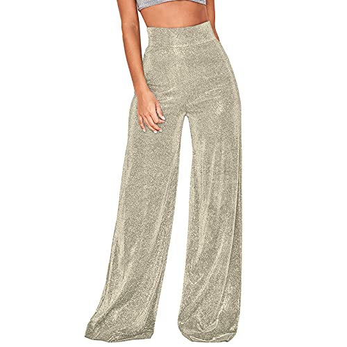 Yookstar Damen Kurzarm Damen Kurzarm Sommer Casual V-Ausschnitt Elastische Taille Weites Bein Cropped Hose Jumpsuits Strampler mit Taschen Lose 7/8 Freizeithose Leichte Haremshose Damen Leinenhose von Yookstar