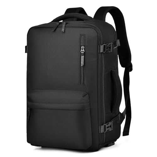 Yooler Handgepäck Rucksack 29L, EasyJet Handgepäck 45x30x20, Laptop Rucksack Klein Reiserucksack Flugzeug Rucksack Herren Schulrucksack Damen Cabin Bag für Business, Reise, Arbeit, Schwarz von Yooler