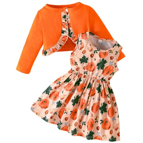 Yoolhamy Baby Mädchen Kleid und Strickjacke Sets Kleinkind Floral Print ärmelloses Kleid und lange Ärmel Mantel 2Pcs Outfits Yoolhamy Baby Mädchen Kleid und Strickjacke Sets Kleinkind Floral Print ärmelloses Kleid und lange Ärmel Mantel 2Pcs Outfits von Yoolhamy