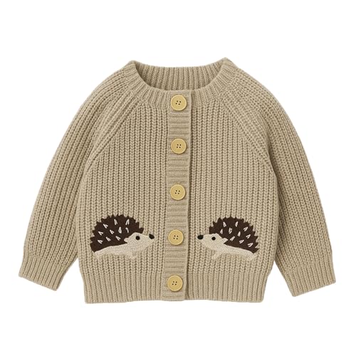 Yoolhamy Baby Strickjacke Kleinkind Cardigan Pullover für Mädchen Jungen Winter Langarm Strickpullover Warme Babykleidung von Yoolhamy