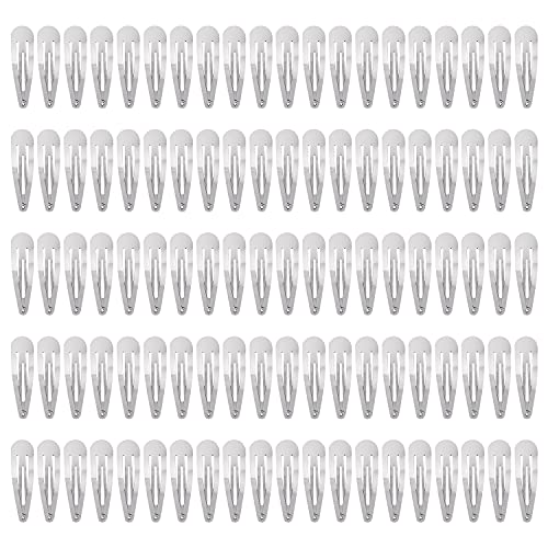 100 Stück 2 Zoll 5 CM Silber Snap Metall Haarspangen Haarspangen Haarnadeln Clips Dünne Feine Bang Haarhalter Basteln DIY Zubehör für Frauen Mädchen Kinder von Yoosit