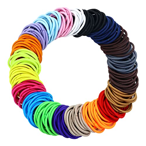 200 STÜCKE Kleine Dünne Bunte Haargummis Haargummis Gummibänder Pferdeschwanzhalter für Baby Mädchen Kleinkinder Kinder Teenager oder Frauen Männer Dünnes Haar von Yoosit