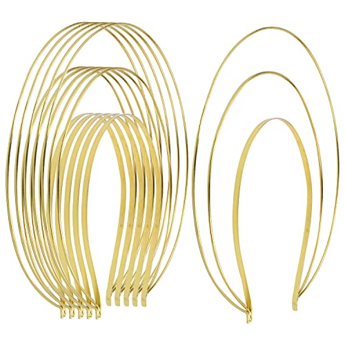 Gold Metal Queen Goddess Angel Halo Crown Headband Hairbands Tiara Hair Hoops DIY Craft Bands Headpieces Party Cosplay Costume Hair Accessories (6 Pack of 3 Layer) von Yoosit