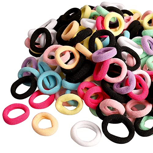 200 Stück Haargummis Mädchen, 20mm Kleine Haargummi Mädchen Haargummi Baby Elastische Haargummi Kinder Zopfgummis Gummiband Mini Haarband Weihnachtsgeschenke für Baby von Yoosso