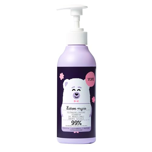 YOPE | Kindershampoo für empfindliche Haut | 99% natürlich mit Aloe und pflanzlichen Proteinen | Mit Präbiotika und Biofermenten | brennt nicht die Augen | hypoallergene Formel ohne Tränen | 300 ml von Yope