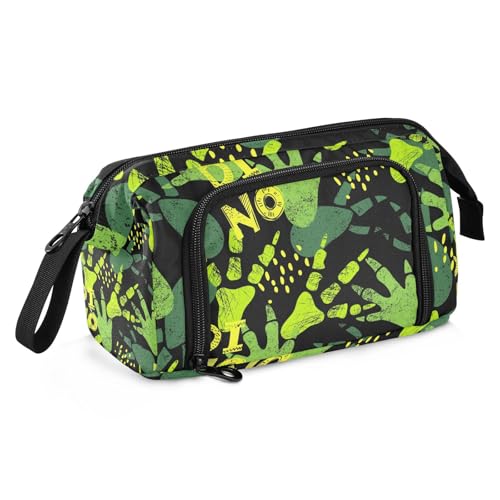 Yopersonalizes Großes Federmäppchen für Mädchen und Jungen, Dinosaurier-Pfotenabdruck, Federmäppchen für Sekundarschulbedarf, Büro, Schreibwaren, organisiertes Federmäppchen für Kinder, Teenager von Yopersonalizes