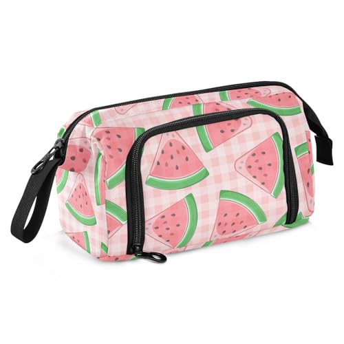 Yopersonalizes Großes Federmäppchen für Mädchen und Jungen, Wassermelonen-kariert, Federmäppchen für Sekundarschulbedarf, Büro, Schreibwaren, organisiertes Federmäppchen für Kinder, Teenager Yopersonalizes Großes Federmäppchen für Mädchen und Jungen, Wassermelonen-kariert, Federmäppchen für Sekundarschulbedarf, Büro, Schreibwaren, organisiertes Federmäppchen für Kinder, Teenager von Yopersonalizes