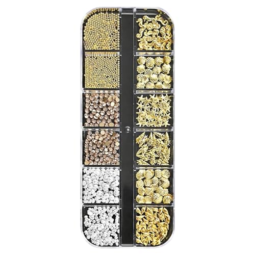 Yorajuy Nail Decor Kit, Shiny Nail Polish Decorations Kit, Long-Lasting Rhinestone Manicure Accessories for Wedding Party Girls Home Holiday Beginner Daily Travel Salon von Yorajuy