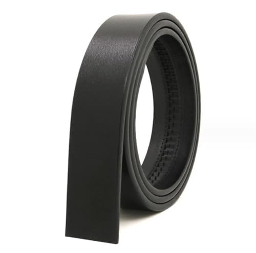 Yorggvel Herren Gürtel Ohne Schnalle,Ratsche Automatik Gürtel Echt Leder für Männer,Breite 3.5CM (Länge 110cm, schwarz) von Yorggvel