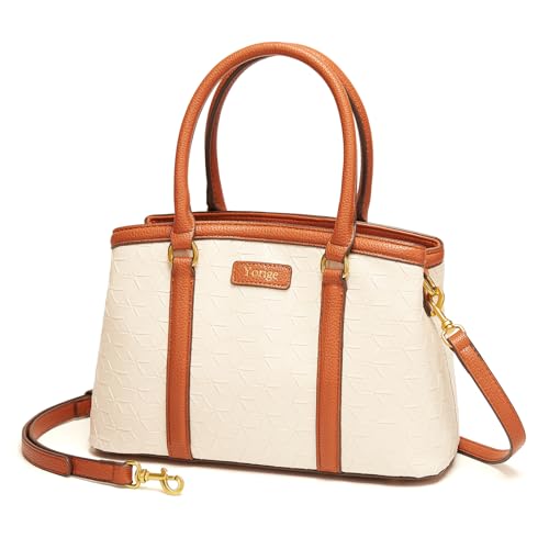 Geldbörsen und Handtaschen für Damen, Schultertasche, Umhängetasche und Tragegriff aus PU-Leder für Damen, Beige Geldbörsen und Handtaschen für Damen, Schultertasche, Umhängetasche und Tragegriff aus PU-Leder für Damen, Beige von Yorige
