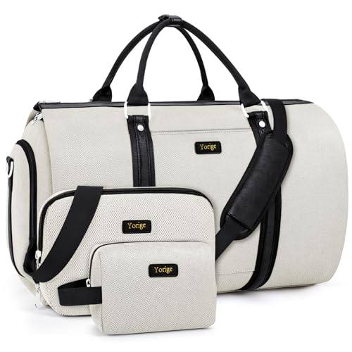 Umwandelbare Kleidertasche für Reisen – Handgepäcktasche für Männer und Frauen, große Reisetasche mit Umhängetasche, 4-teiliges Set, 2-in-1 zum Aufhängen, für Anzug, Kleid, Kleidung, Reisetasche, Umwandelbare Kleidertasche für Reisen – Handgepäcktasche für Männer und Frauen, große Reisetasche mit Umhängetasche, 4-teiliges Set, 2-in-1 zum Aufhängen, für Anzug, Kleid, Kleidung, Reisetasche, von Yorige