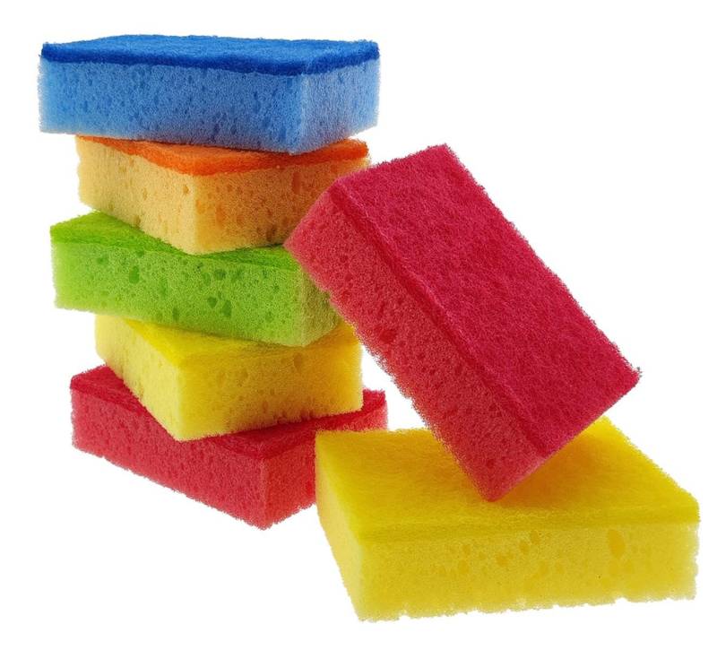 York Reinigungsschwamm Topfschwamm, "6+1 gratis Set", bunt, Topfreiniger Spülschwamm Küchenschwamm von York