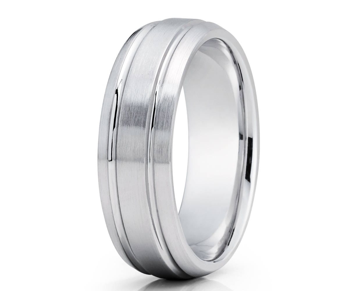 Gold Ehering 14K Weißgold Jubiläumsring Hirschkuh Verlobungsring Männer & Frauen Goldring von YorksJewelryDesign