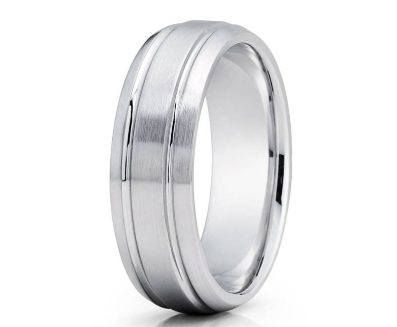 Gold Ehering 14K Weißgold Jubiläumsring Hirschkuh Verlobungsring Männer & Frauen Goldring von YorksJewelryDesign