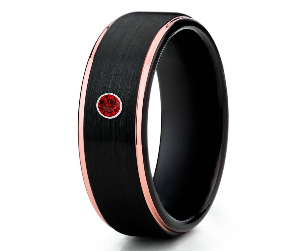 Rosegold Wolfram Ehering, Schwarzer Wolfram, Rosegold Ring, 18K Ringe Für Männer, Frauen, Comfort Fit Rosegold Wolfram Ehering, Schwarzer Wolfram, Rosegold Ring, 18K Ringe Für Männer, Frauen, Comfort Fit von YorksJewelryDesign