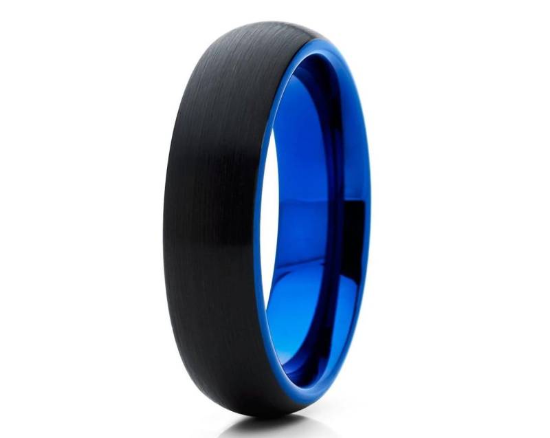 Wolfram Ring Schwarz, Ehering Für Männer Und Frauen, Wolfram Blau, Hochzeitsring, Verlobungsring, Verlobungsring, Verlobungsring, Verlobungsring von YorksJewelryDesign