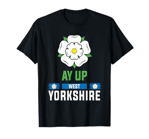 Yorkshire-Flagge, Idee für Frauen und Ay Up West Yorkshire Spruch T-Shirt Yorkshire-Flagge, Idee für Frauen und Ay Up West Yorkshire Spruch T-Shirt von Yorkshire Day Costume Outfit Ideas For Kids