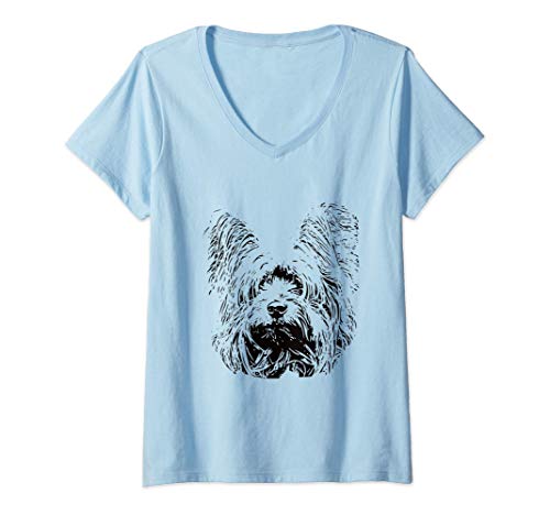 Damen Yorkshire Terrier T-Shirt mit V-Ausschnitt Damen Yorkshire Terrier T-Shirt mit V-Ausschnitt von Yorkshire Terrier Geschenke