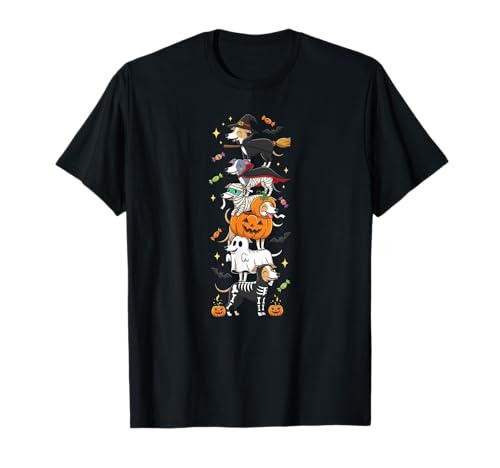 Yorkshire Terrier Hexe Vampir Geist Halloween Herren Damen T-Shirt von Yorkshire Terrier Halloween Skeleton Mummy Outfits