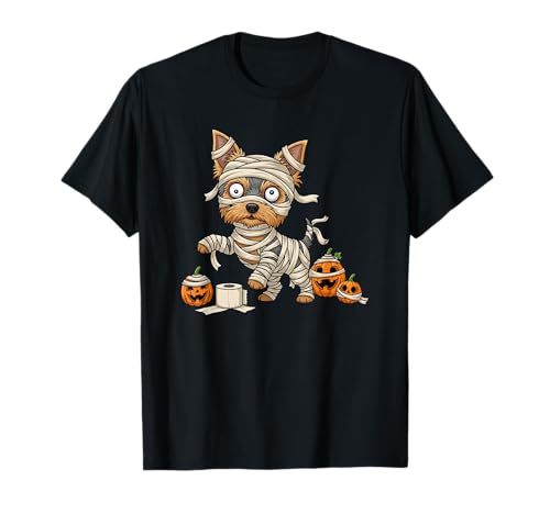Yorkshire Terrier Mumie Kürbis Halloween Kinder Herren Damen T-Shirt Yorkshire Terrier Mumie Kürbis Halloween Kinder Herren Damen T-Shirt von Yorkshire Terrier Lover Halloween Outfits Boy Girl