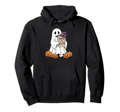 Lustiger Geist Yorkshire Terrier Kürbis Halloween Herren Damen Pullover Hoodie Lustiger Geist Yorkshire Terrier Kürbis Halloween Herren Damen Pullover Hoodie von Yorkshire Terrier Lovers Halloween Outfit Boy Girl