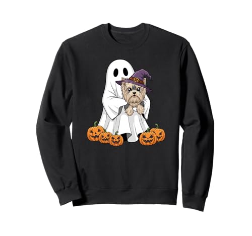 Lustiger Geist Yorkshire Terrier Kürbis Halloween Herren Damen Sweatshirt Lustiger Geist Yorkshire Terrier Kürbis Halloween Herren Damen Sweatshirt von Yorkshire Terrier Lovers Halloween Outfit Boy Girl
