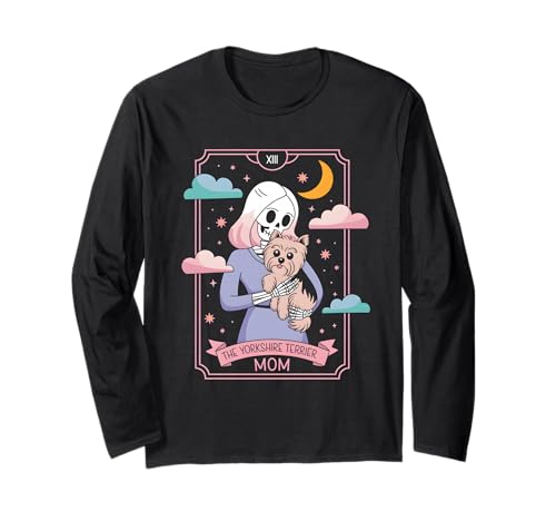 Die Yorkshire-Terrier-Mama Langarmshirt von Yorkshire Terrier Mama Tarot