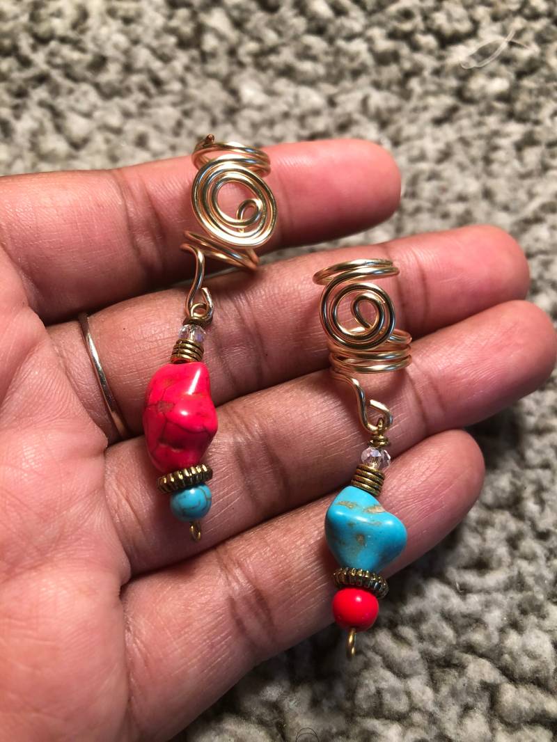 2Pc Perlen Spiral Messing Loc Juwel Set 2Pc Perlen Spiral Messing Loc Juwel Set von YormuhjestyCreations