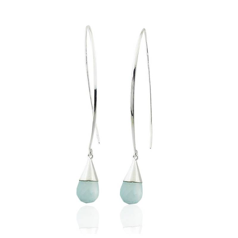 Handgemachte Silber Chalcedon Ohrringe(Cce-28 Handgemachte Silber Chalcedon Ohrringe(Cce-28 von YorukCollection