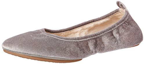 Yosi Samra Damen Vienna Too Flat Velvet W Geschlossene Ballerinas, Grau (Grey/Gold), 42.5 EU von Yosi Samra