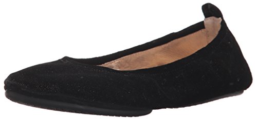 Yosi Samra Damen Vienna Too Flat Velvet W Geschlossene Ballerinas, Schwarz (Black/Gold), 42.5 EU von Yosi Samra