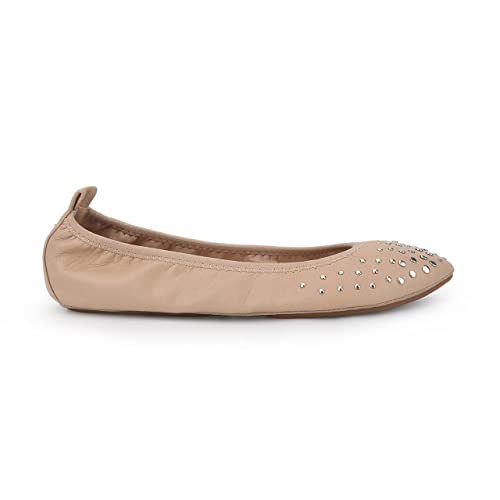 Yosi Samra Vienna Damen Ballerinas mit spitzem Zehenbereich, faltbar, flach, Nude Ohrstecker, 39 EU von Yosi Samra