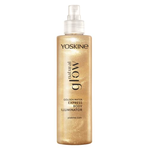 Yoskine Natural Glow Körpermist mit Golden Dust Leichte Feuchtigkeitspflege für strahlende Haut von Yoskine