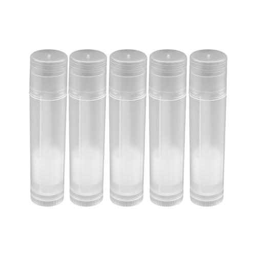 100 Stück 5 Ml Leere Lip Gloss Röhrchen, Lip Balm Tube Behälter und Deckel Kunststoff Lip Tube Lippen Halter mit Lip Gloss Aufbewahrung Halter für Kosmetische DIY Lippen Balsam von Yosoo Health Gear