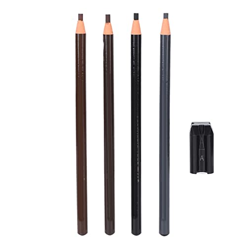 Augenbrauenstift-Set, Augenbrauenstift-Anspitzer, Professionelles Salon-Make-up, Wasserdichtes Microblading-Augenbrauenstift-Set von Yosoo Health Gear
