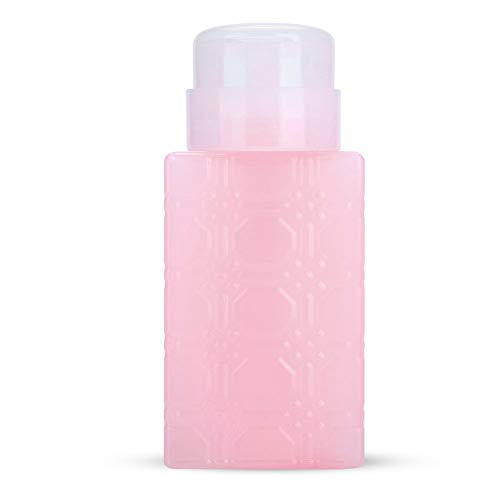 Nagellack-Pumpspenderflaschen, Nagellackentferner und Make-up-Entferner-Pumpflasche, Tragbarer Nachfüllbarer Flüssigkeitsflaschenbehälter für Nagellack und(Quadratisch rosa) von Yosoo Health Gear
