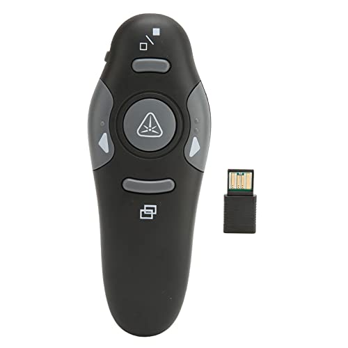 Präsentations-Clicker, 15 M Entfernung, 2,4 GHz Presenter-Fernbedienung, 2-in-1-Typ-C- und USB-PPT-Clicker, Folienvorschub mit Lautstärkeregelung für Computer, Laptop, Mac, Keyn Präsentations-Clicker, 15 M Entfernung, 2,4 GHz Presenter-Fernbedienung, 2-in-1-Typ-C- und USB-PPT-Clicker, Folienvorschub mit Lautstärkeregelung für Computer, Laptop, Mac, Keyn von Yosoo Health Gear