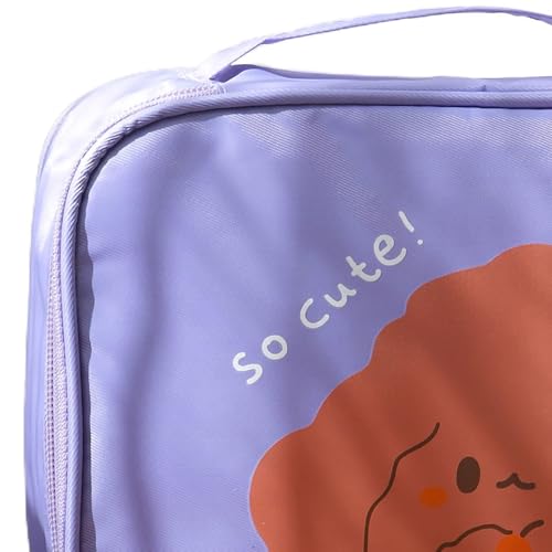 Tragbare Toiletten Tasche Reise Make-up Tasche Wa Terp Roo F Kosmetik Tasche mit Trage Gurt Niedliches Cartoon-Muster Für den Täglichen Reise Gebrauch (Traubenviolett) von Yosoo Health Gear