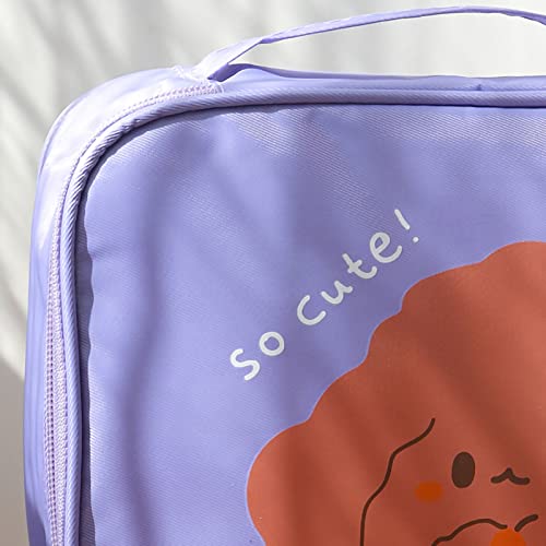 Tragbare Toiletten Tasche Reise Make-up Tasche Wa Terp Roo F Kosmetik Tasche mit Trage Gurt Niedliches Cartoon-Muster Für den Täglichen Reise Gebrauch (Traubenviolett) von Yosoo Health Gear