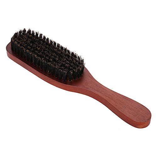 Wildschweinborsten-Haarbürste, Bartbürste für Männer, Fördert das Bartwachstum, Schnurrbartbürste, Funktioniert mit Bartbalsamen und Bartölen, 21 Cm Lang von Yosoo