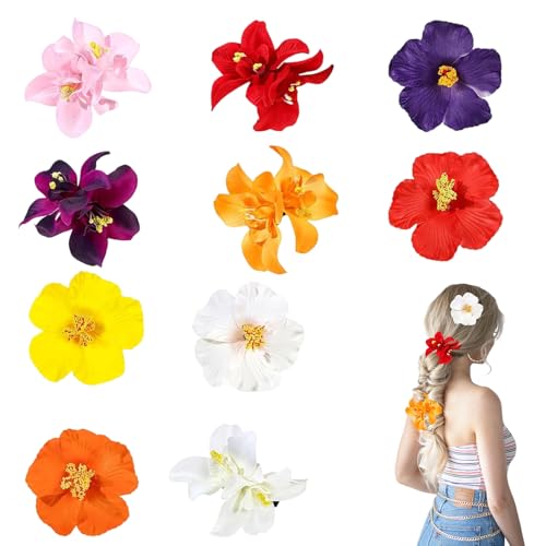 Yotlein 10 Stück blumen haarklammer, Hawaii-Blumen-Haarspangen, Kunstblumen-Haarklammern, Künstliche Tropische Blumen-Clips für Urlaub am Meer, Tropische Künstliche Blu-men-Haarnadeln Yotlein 10 Stück blumen haarklammer, Hawaii-Blumen-Haarspangen, Kunstblumen-Haarklammern, Künstliche Tropische Blumen-Clips für Urlaub am Meer, Tropische Künstliche Blu-men-Haarnadeln von Yotlein